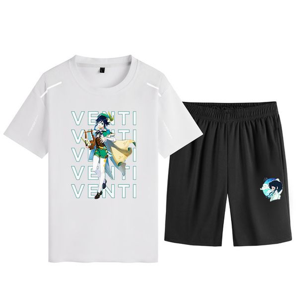 Men's Genshin Quick-Drying Sports Suit Men's Short-Sleeved T-Shirt Shorts _viptrois.com