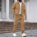 Men's Heavyweight Workwear Jacket & Multi-Pocket Trousers Set – Durable Retro Style (Army Green/Black/Khaki/Dark Blue/Grey, S-XXXL)_viptrois.com