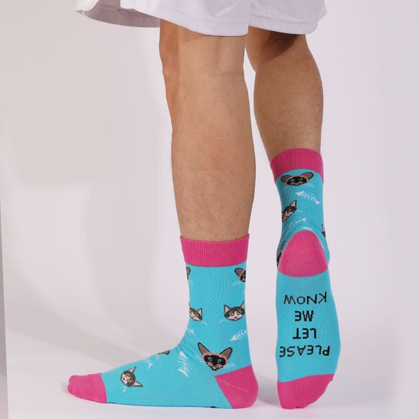 Hot sale IF YOU CAN SEE THESE TOW CATS and dogs in the tube men's cotton socks_viptrois.com