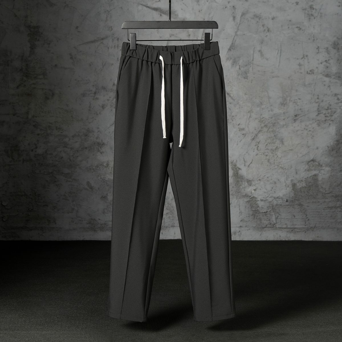 Men's Slim-Fit Chino Pants – Stretch Waist & Straight Leg Dress Pants For Work & Casual (S-3XL, Black/Khaki/White/Charcoal/Coffee)_viptrois.com