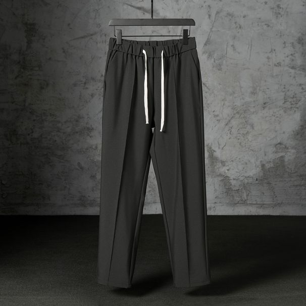 Men's Slim-Fit Chino Pants – Stretch Waist & Straight Leg Dress Pants For Work & Casual (S-3XL, Black/Khaki/White/Charcoal/Coffee)_viptrois.com