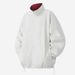 Reversible Streetwear Jacket – Unisex Two-Sided Stand Collar Coat With Zip Closure (M-3XL, Black/White & Red/White & Black/Red)_viptrois.com