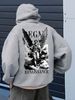 Men's Autumn And Winter Casual Fashion Loose Hooded Sweatshirt Angel Letter Print Warm Long Sleeved Pullover_viptrois.com