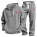 Hip-Hop Style Hooded Zip-Up Sweatshirt With Letter Patchwork, Unisex Streetwear Hoodie, Oversized Fit For Men & Women_viptrois.com