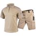 Men's Frog Style Tactical Shorts Suit Quick Drying Summer Training Uniform T-Shirt Short Sleeved Outdoor Sport Wear_viptrois.com