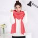 Knitted Autumn Winter Women Korean Style Solid Color Neck Warmer Wool Cashmere Scarf Shawl Couple_viptrois.com