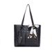 Women's Scarf Tote Bag With Heart Embroidery - Large Capacity Solid Color Handbag_viptrois.com