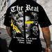 Herren Einzigartige Charakter Tier Druck Auf Der Rückseite Herren High Street Kleidung T-Shirt Lässig Lose Übergroße Sweatshirt Top_viptrois.com