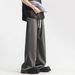 Men's Grey Straight Leg Trousers Summer Casual Sports Sweatpants Unisex Autumn Winter Style_viptrois.com