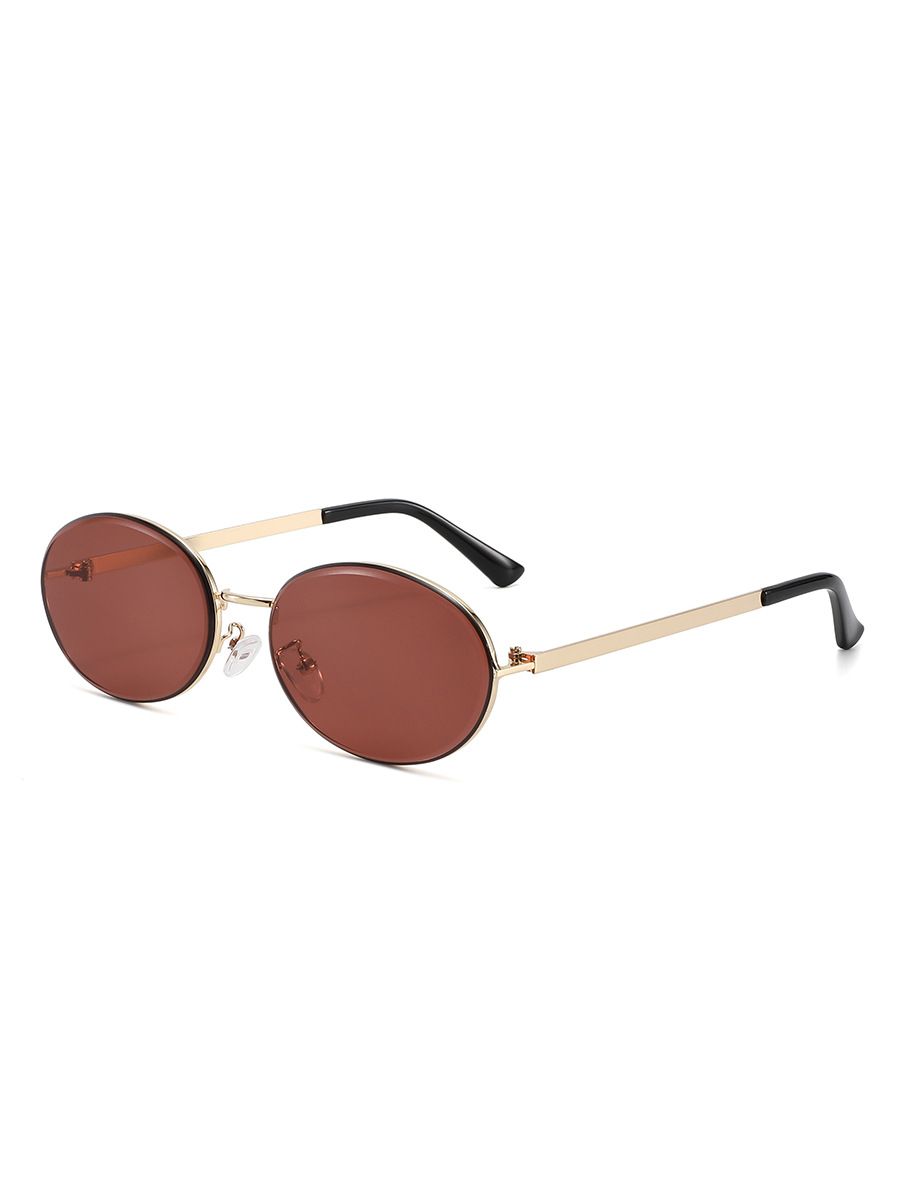 New Hong Kong Style High End Goose Egg Sunglasses Women's Metal Oval Retro Small Frame Sunglasses T1371_viptrois.com