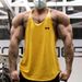 Summer Sports Fitness Vest Men's Loose Sweat-absorbing Breathable Fitness Suit Basketball Training Shows Muscle Thin Shoulder Straps_viptrois.com