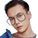 Handsome Glasses For Male Trendy Students, Oversized Frame, Round Face, Slimming Effect, Myopia Glasses, Blue Light And_viptrois.com