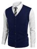 Men's Knit Cardigan Vest - Slim Fit V-Neck Sleeveless Sweater For Casual Wear, Fashion, Multiple Colors & Sizes_viptrois.com