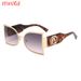 High End Semi Circular Metal Frame Fashionable And Versatile Small Face Sunglasses Street Shooting T1301_viptrois.com