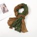 Spring And Autumn Braided Wrinkled Simple Versatile Korean Style Floral Shawl Bali Silk Women's Neck Scarf_viptrois.com