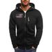 Men's Zip-Up Hoodie – Lightweight Sportswear With Breathable Polyester, Relaxed Fit & Adjustable Drawstring (5 Colors, S-XXXL)_viptrois.com