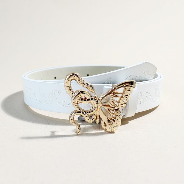 Fashion Snake Shaped Butterfly Buckle Decorative Belt For Women All Match Dress Shirt Belt Female Spot_viptrois.com