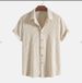 Men's Clothing Men's Casual Loose Plaid Short Sleeved Shirt Comfortable Shirt_viptrois.com