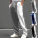 Men's Clothing Men's Casual Sports Loose Healthy Cloth Waist Jogging Quick Drying Stitching Contrast Color Trousers_viptrois.com