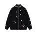 2026 Spring Round Neck Embroidered Cardigan Sweater T-shirt, Men's And Women's Sizes, Couple's Long Sleeved Solid Color Sweater_viptrois.com