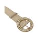 New Wood Bear Alloy Buckle PP Grass Woven Women's Decorative Belt Fashionable and Versatile_viptrois.com