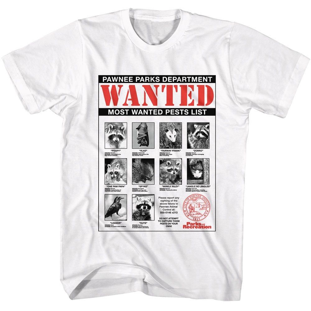 Parks And Recreation - Wanted - Adult Short Sleeve T-Shirt Mens Womens Tees Top_viptrois.com