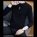 Chenier sweater men's autumn and winter new trend slim fit half high neck winter base knitted sweater trend long sleeved_viptrois.com
