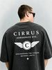 Vintage Washed "CIRRUS AEROSPACE DIV." Wing Logo Graphic 230g Cotton T-Shirt Men's Casual Streetwear Tee_viptrois.com