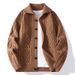 Men's Solid Color Half-Zip Sweater – Korean-Inspired Oversized Knit Cardigan With Jacquard Pattern (Youthful Streetwear Unisex Layering Essential)_viptrois.com