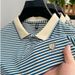 2025 Luxusmarke Herren Sommer Neue Brief Stickerei Druck Streifen Baumwolle Polo-Shirt Business Lässig Atmungsaktive Revers T-Shirt_viptrois.com