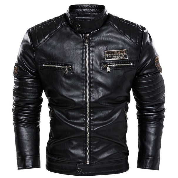 Men Outerwear Leather Moto Jacket Trend Brand Men's New Clothing Men Fashion Leather Jacket Streetwear Blazer Casual Jackets_viptrois.com
