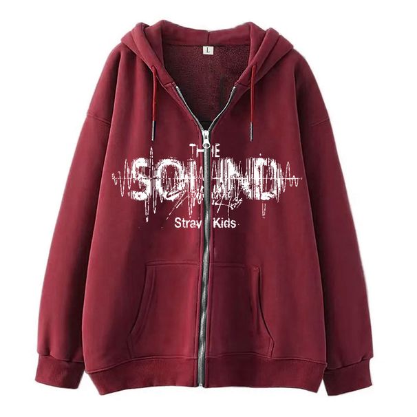 Men's Clothing Fashionable And Simple Design English Letters Printed Zipper Sweater Casual Loose Sweater Cardigan Jacket_viptrois.com