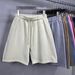 Men's Clothing Vintage Washed 420GSM Heavyweight Cotton Shorts – American High Street Style, Relaxed Fit, Distressed Casual Basics (S-XXL)_viptrois.com