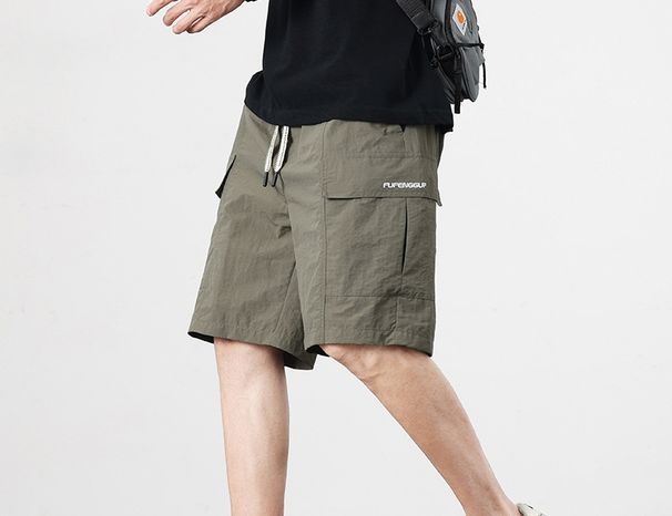 Men's New Summer Comfortable Shorts Fashionable Summer Thin Section Of The Work Five-minute Pants Ice Silk Quick Dry Casual Pants_viptrois.com