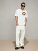 2026 Summer New Men's Short Sleeve Tee, Retro Leopard Print & Geometric Flower Logo Print, Loose Trendy Casual Daily Top_viptrois.com