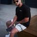 Men's clothing Mesh shorts Loose summer men's thin ice silk quick drying quarter pants_viptrois.com