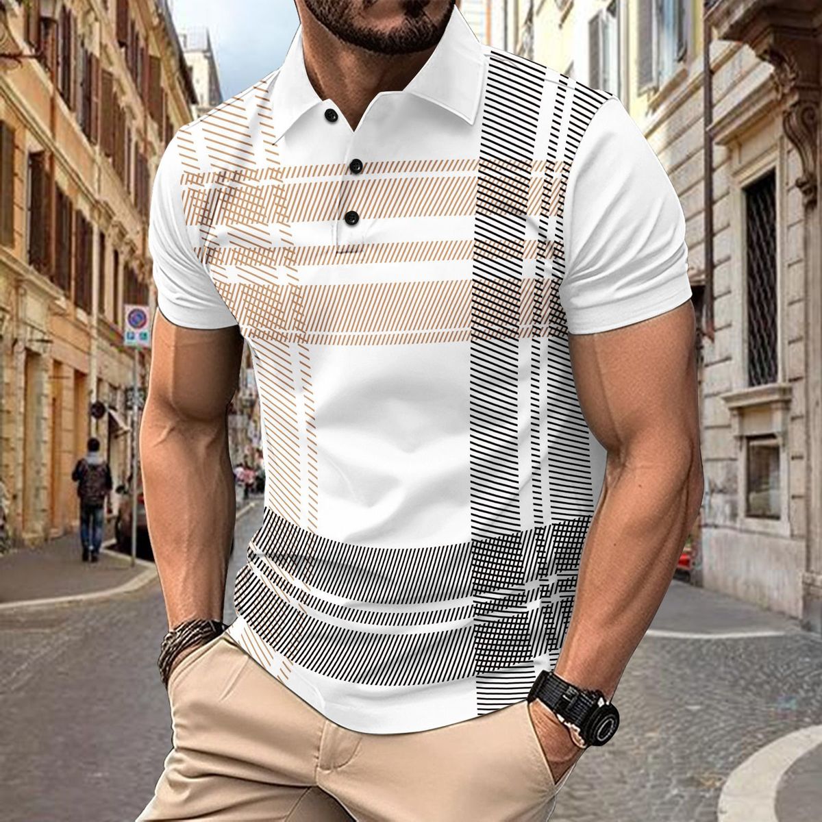 Summer Business Polo Shirt Men's Youth Casual Short-sleeved Fashion Lapel Men's Golf T-shirt Daily Clothing Loose Top 2025 New_viptrois.com