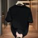 Summer New Cotton American Loose Round Neck Short Sleeve T-shirt Trendy Brand Design Printed Casual Fashion Versatile_viptrois.com