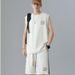 2025 New Fashion Trend Embroidered Casual Sports Suit Men's Sleeveless T-Shirt Two-Piece Set Summer Thin Vest_viptrois.com