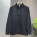 Men's Half-Zip Stand Collar Sweatshirt – Minimalist Pullover With Military Green/Grey/Black (Sizes M-3XL)_viptrois.com