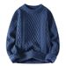 Sweater Men's Autumn And Winter Fried Dough Twists Sweater Casual Sweater Men's Round Neck_viptrois.com