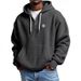 Men's Clothing European And American Heavyweight Trendy Waffle Hoodie With Embroidery And US Print, Loose Casual Menswear_viptrois.com