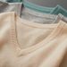 Pure Men's V-Neck Cashmere Solid Color Sweetheart Neck Middle-Aged Youth Sweater Business Casual Warm Wool Base Knitwear_viptrois.com