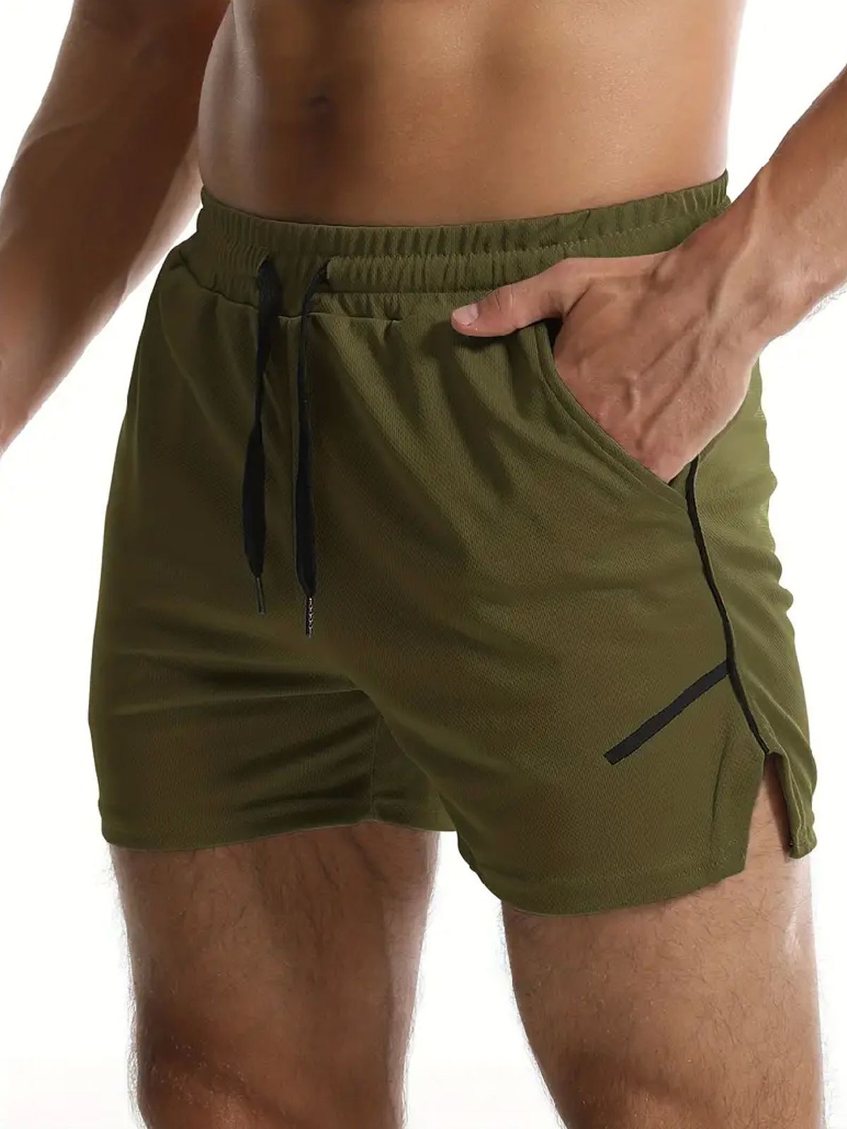 Men's Running Training Fitness Pants Summer Thin Breathable Quick Drying Basketball Pants_viptrois.com
