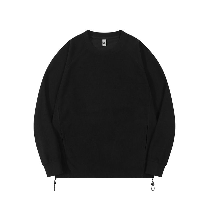 Japanese Style Raglan Sleeve Crewneck Sweatshirt - Oversized Checkered Pullover With Side Pockets For Men & Women_viptrois.com