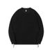 Japanese Style Raglan Sleeve Crewneck Sweatshirt - Oversized Checkered Pullover With Side Pockets For Men & Women_viptrois.com