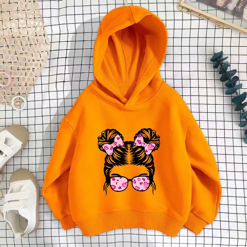 Kid's Clothing girls sweatshirt thin 2024 new style children's spring and autumn long sleeved loose top pullover hooded jacket_viptrois.com