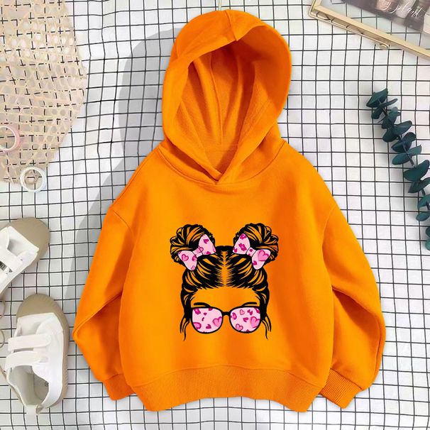 Kid's Clothing girls sweatshirt thin 2024 new style children's spring and autumn long sleeved loose top pullover hooded jacket_viptrois.com