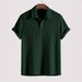 Men's Clothing Men's Tops Lapel Diamond Knitted Casual Loose Short Sleeved Shirt Men's Polo Shirt_viptrois.com