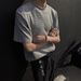Men's Clothing Texture Jacquard Round Neck Short Sleeved T Shirt Trendy Loose Couple Half Sleeved Tops_viptrois.com